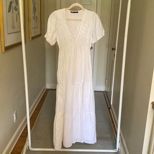 Zara XS white eyelet dress